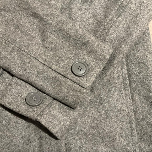 BLACK FRIDAY 2025 NY&Co. Grey Coat New York & Co. Wool-Blend Pea Coat Gray - Picture 11 of 12